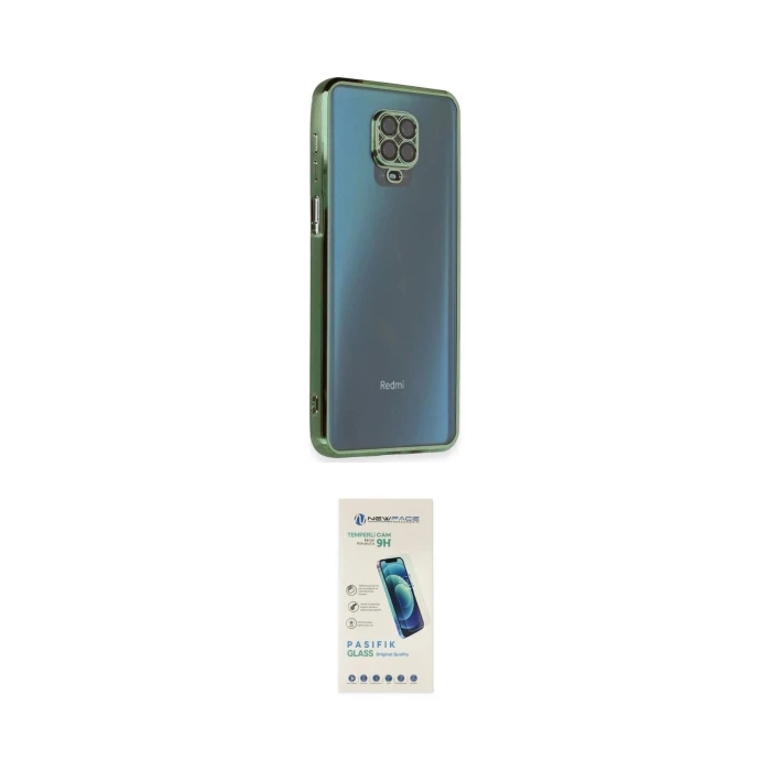 ieg™ Redmi Note 9 Pro Kılıf Vadi Minimal - Şeffaf Pasifik Cam Ekran Koruyucu