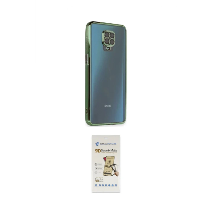 ieg™ Redmi Note 9 Pro Kılıf Vadi Minimal - Siyah Mat Seramik Nano Ekran Koruyucu