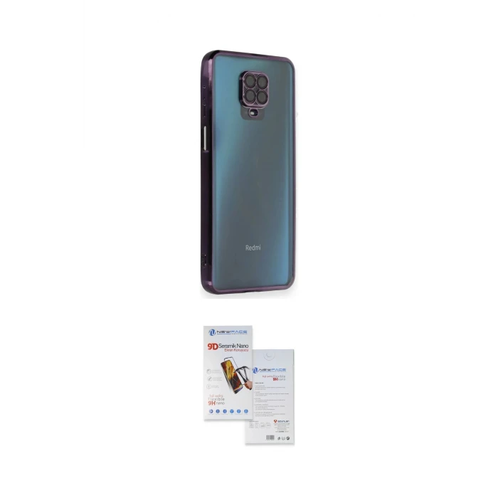 ieg™ Redmi Note 9 Pro Kılıf Vadi Minimal - Siyah Seramik Nano Ekran Koruyucu