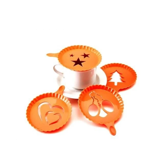 ieg™ Renkli Kahve Süsleme Şablonları  - 4Lü Magic Süsleme Şablonu