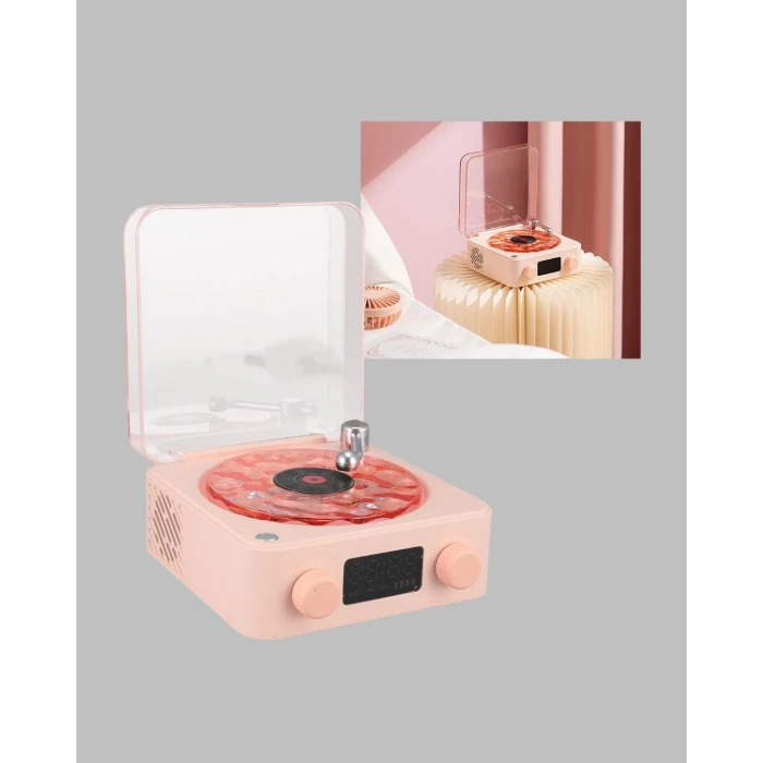 ieg™ Retro Saatli Bluetooth Hoparlör – Gece Lambalı Kristal Ses Kalitesi