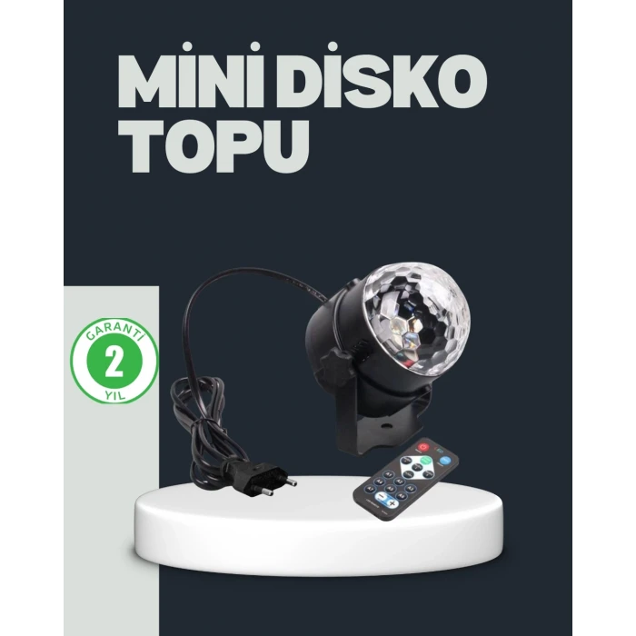 ieg™ RGB LED Disko Küresi 7 Modlu Uzaktan Kumandalı