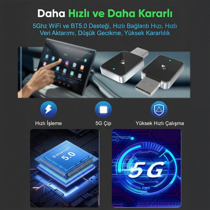ieg™ S-lınk Sl-car01 2in1 Android Ve Apple Cihazlar Kablosuz Android Auto Ve Carplay Adaptörü(1923)