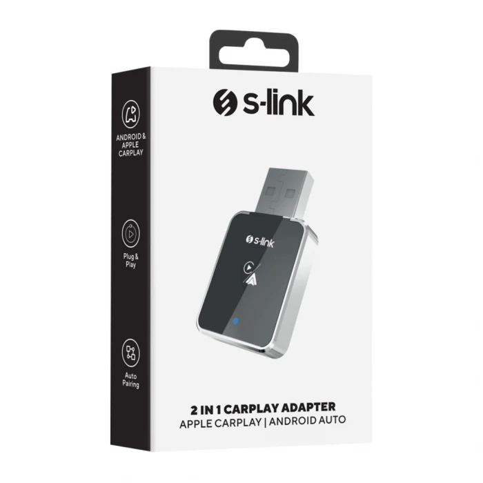 ieg™ S-lınk Sl-car01 2in1 Android Ve Apple Cihazlar Kablosuz Android Auto Ve Carplay Adaptörü(1923)