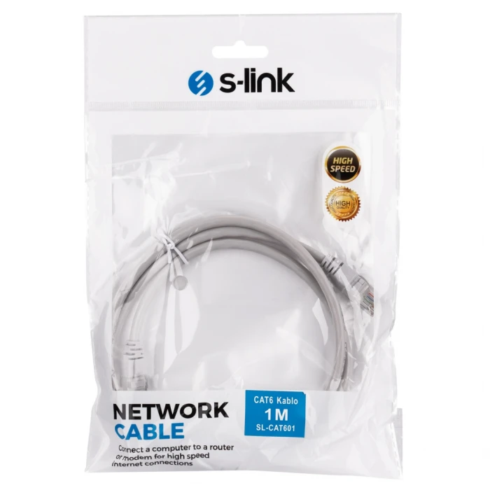 ieg™ S-link Sl-cat601 Cat6 Patch 1mt Kablo (gri)(1923)