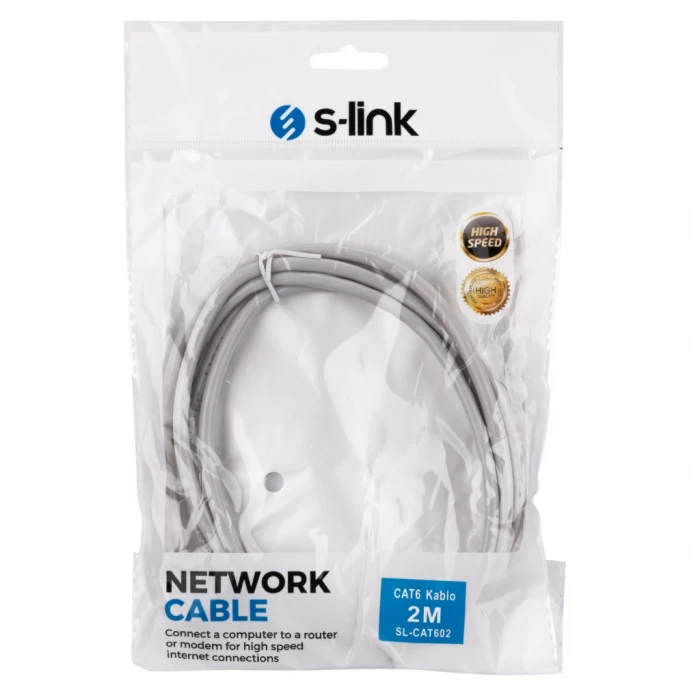 ieg™ S-lınk Sl-cat602 Cat6 Patch 2mt Kablo (gri)(1923)