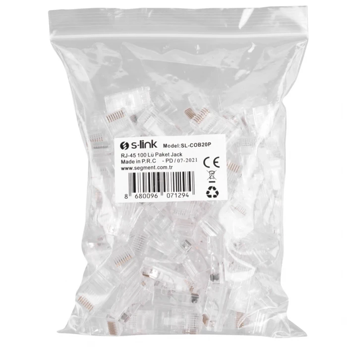 ieg™ S-lınk Sl-cob20p Rj45 Yeni Nesil Jac Utp (100lü Paket)(1923)