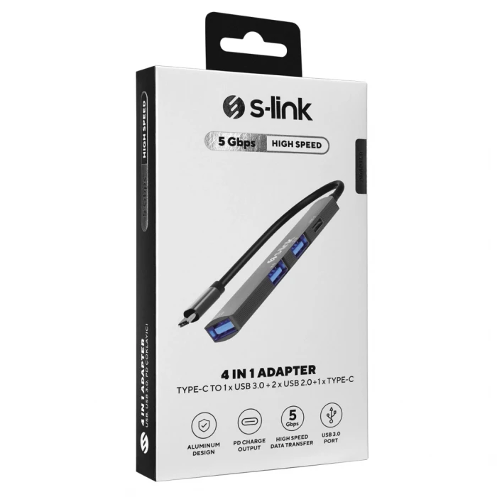 ieg™ S-lınk Swv-usbc023 Type-c To 2xusb 2.0 1xusb 3.0 1xtype-c Metal Usb Hub(1923)