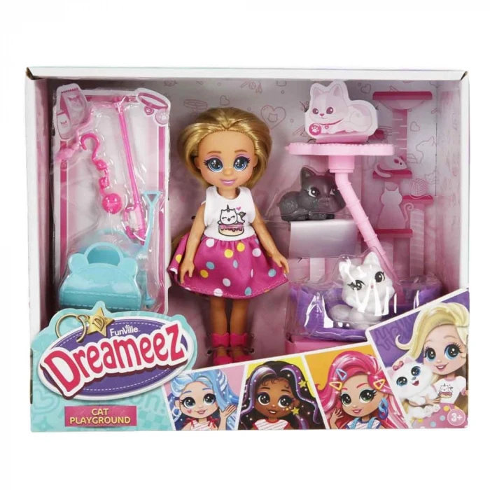 ieg™ S01081125 DREAMEEZ MİNİ BEBEK VE KEDİ SETİ -SUN