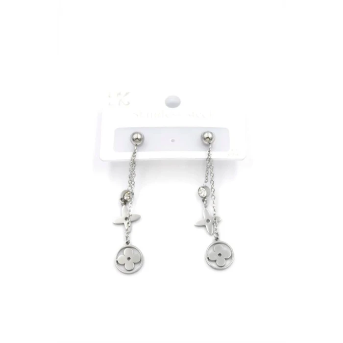 ieg™ Sallantılı VC Yonca  Küpe - Gümüş