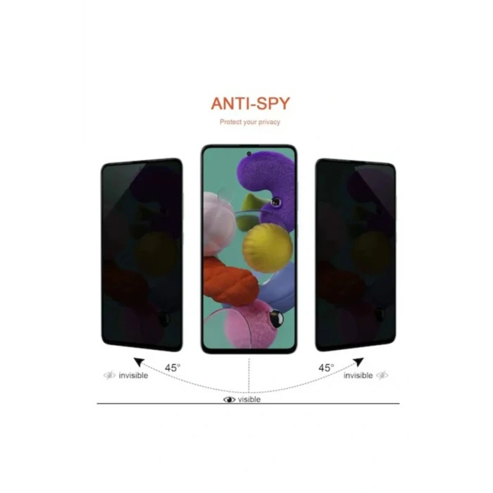 İEG® Samsung A32 Uyumlu Hayalet Ekran Gizli Tam Kaplayan Kırılmaz Cam Seramik Ekran Koruyucu Film
