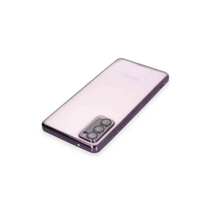 ieg™  Samsung Galaxy S20 FE Kılıf Razer Lensli Silikon - Mor