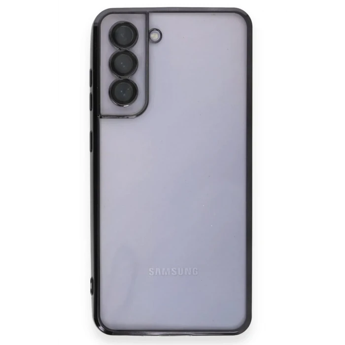 ieg™  Samsung Galaxy S21 FE Kılıf Razer Lensli Silikon - Siyah