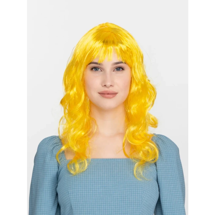 ieg™ Sarı Renk Uzun Dalgalı Parti Peruğu