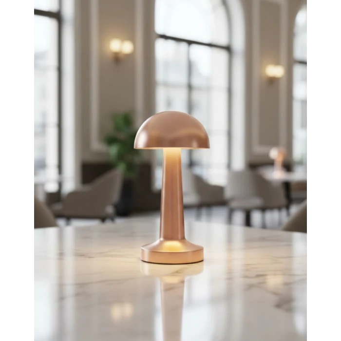 ieg™ Şarjlı LED Masa Lambası 3 Kademe Dokunmatik Bronz Modern Tasarım