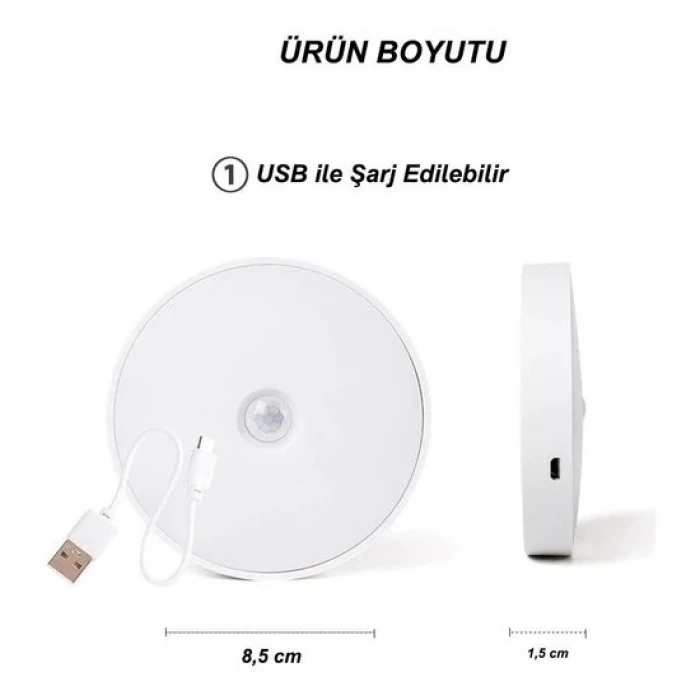 ieg™ Şarjlı Sensörlü Gece Led Lambası Egonex
