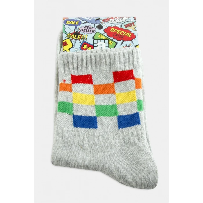 ieg™ Satranç Desenli Kolej Çorap 8*28