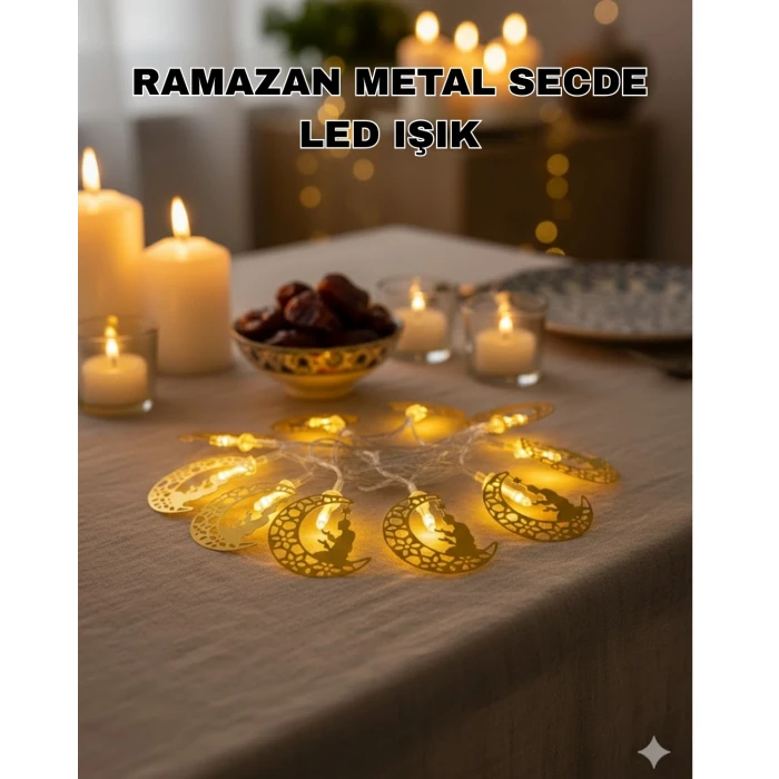 ieg™ Secde Eden Adam Figürlü Ay Tasarımlı Ramazan LED Işık