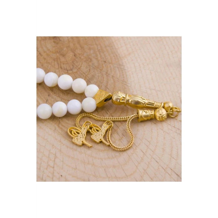 ieg™ Sedef-Mercan Doğaltaş Tesbih 8 mm