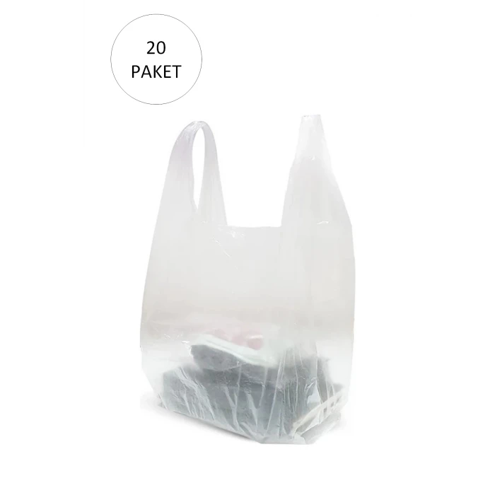 İEG Şeffaf Atlet Poşet Orta Boy 28x50 cm 20 Paket Takriben 4.000 Adet