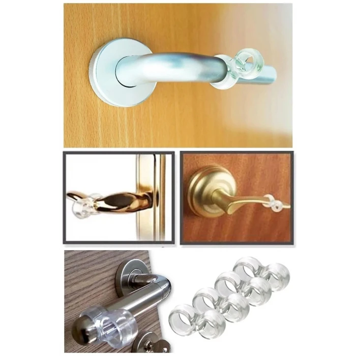 ieg™ Şeffaf Kapı Kolu Stoperi Kapı Kolu Tamponu 4 Adet Kapı Güvenliği