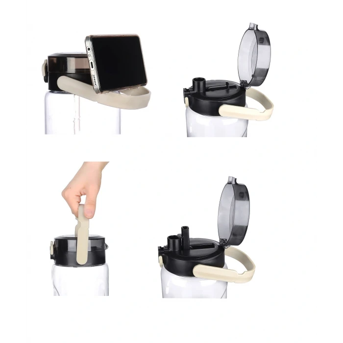 ieg™ Şeffaf Matara - 2000 Ml - 67,6 Oz - Watermode Matara