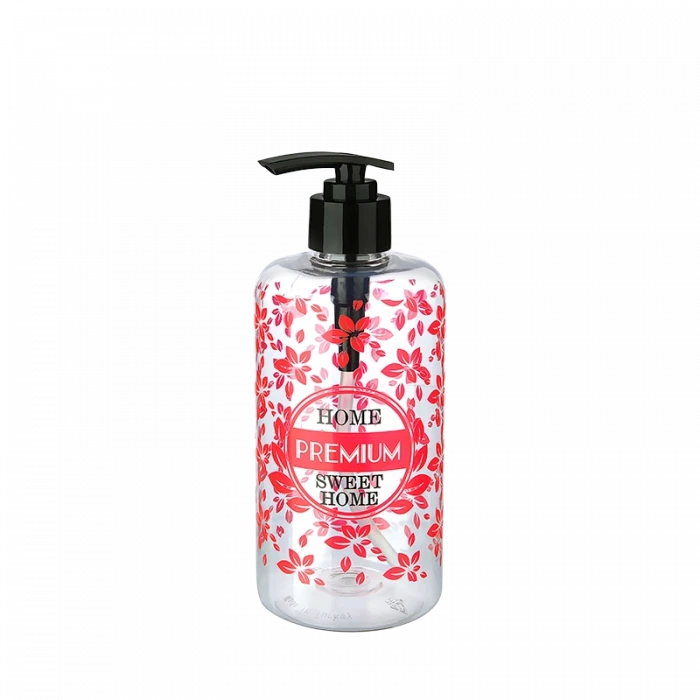 ieg™ Şeffaf Sıvı Sabunluk Yuvarlak Plastik Pompalı 500 ML