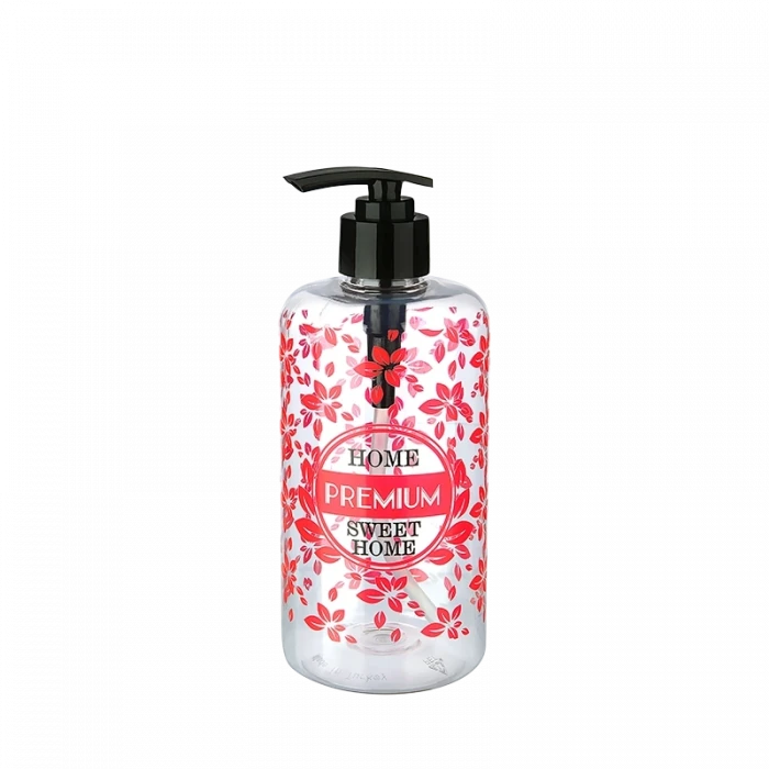 ieg™ Şeffaf Sıvı Sabunluk Yuvarlak Plastik Pompalı 500 Ml