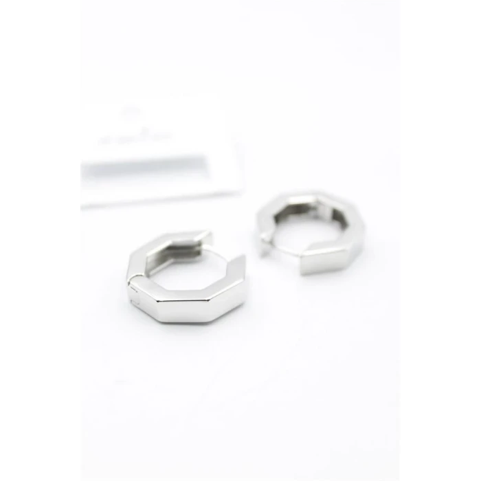 İEG Sekizgen  Küpe - Gümüş