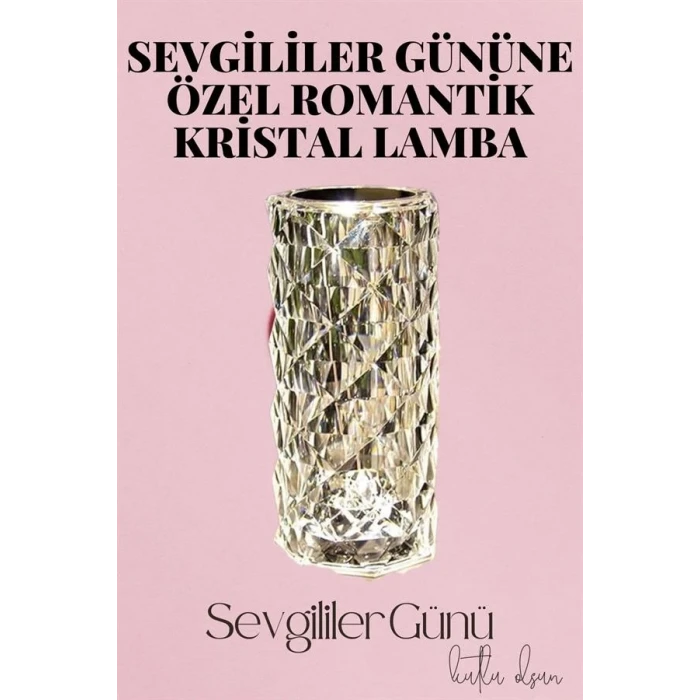 ieg™ Sevgililer Gününe Özel Romantik Kristal Gece Lambası Sevgiliye Hediye