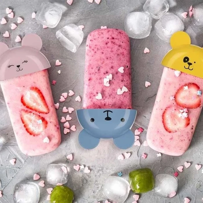 ieg™ Sevimli  Figürlü Meybuz Dondurma Kalıpları 4 Adet