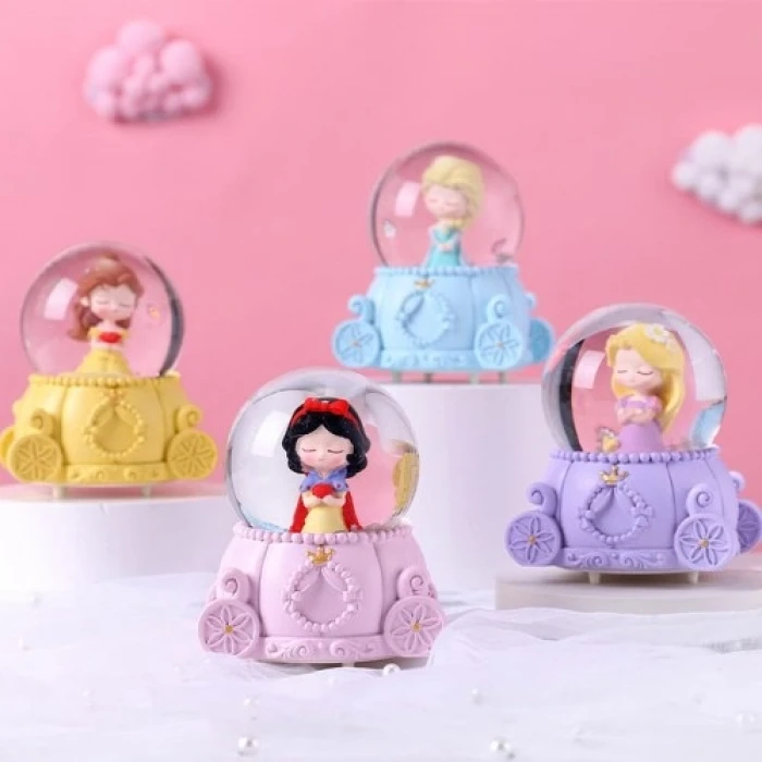 ieg™ Sevimli Prenses Tasarımlı Işıklı Mini Kar Küresi