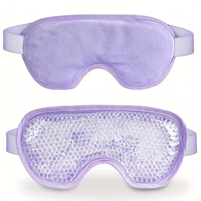 ieg™ Sıcak Ve Soğuk Boncuklu Buz Jeli Terapi Göz Maskesi (Mor)