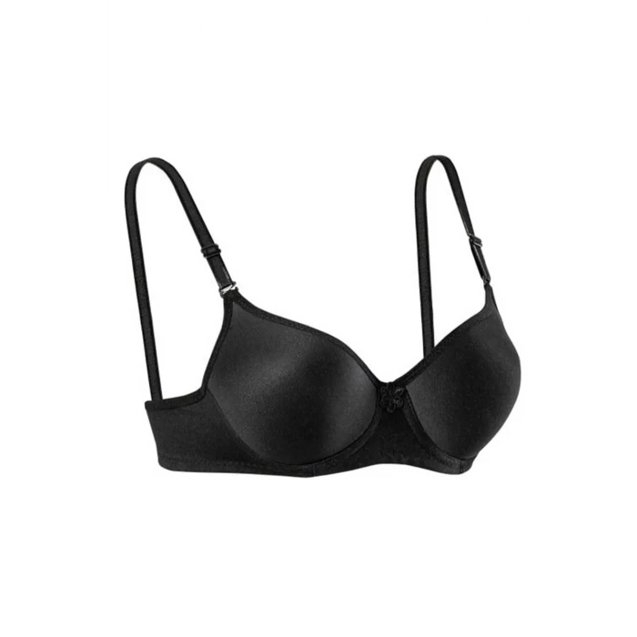 ieg™ Silikonlu Desteksiz Telli Düz Boş Sütyen Siyah
