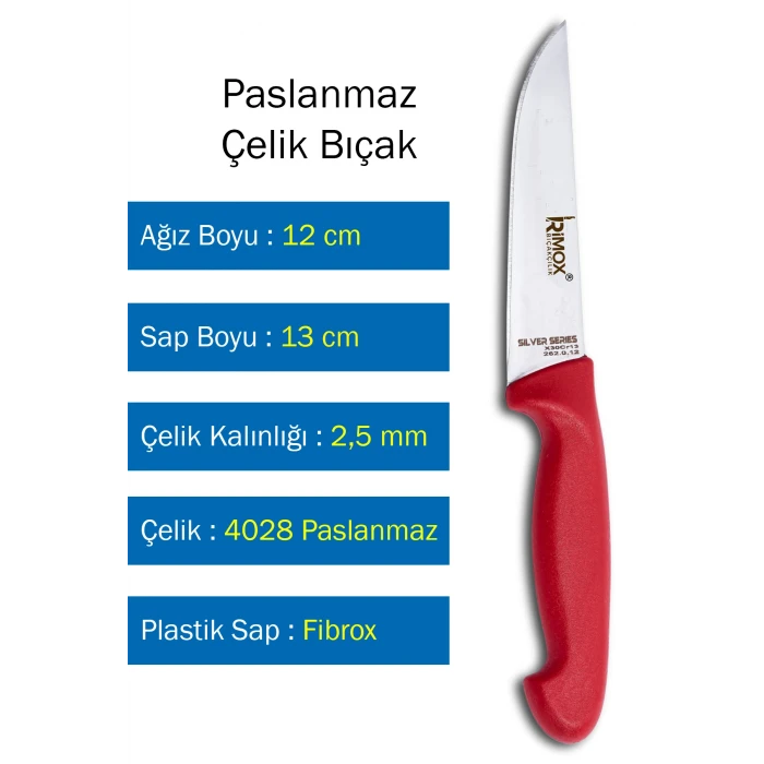 ieg™ Silver Serisi Kasap ve Ev Mutfak Bıçağı Çelik Kasap No:0