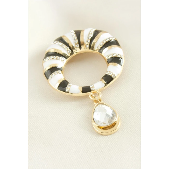 ieg™ Simit Mineli Taşlı Broş