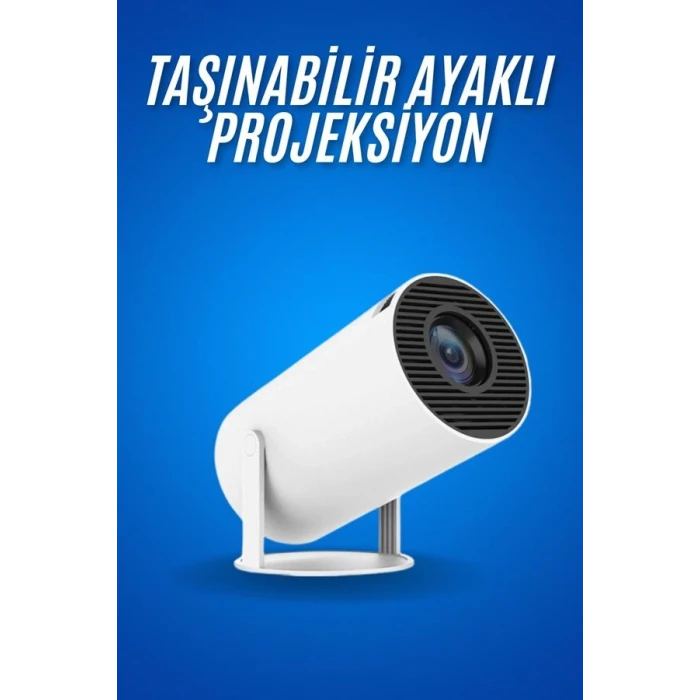 ieg™ Sinema Projektörü Android Hdmı Usb Wifi Ses Çıkışlı Ayaklı Projeksiyon Taşınabilir