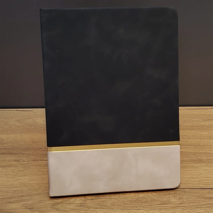 ieg™ Siyah Çizgili Deri Defter