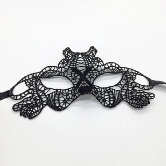 ieg ™ Siyah Dantel İşlemeli Balo Maskesi 11 No