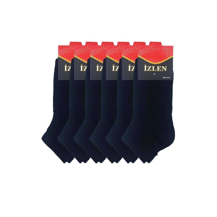 ieg™ Siyah Erkek Kısa Spor Çorap 6 Çift