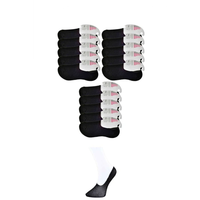 ieg™ Siyah Kadın Babet Çorap 15 çift
