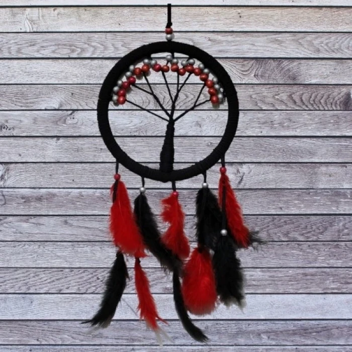 ieg™ Siyah Kırmızı Hayat Ağacı Dream Catcher