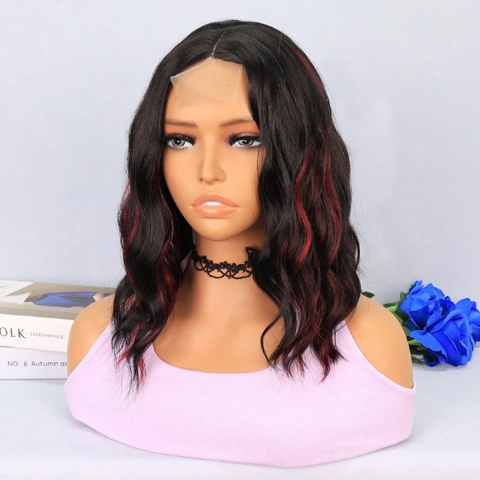 ieg™ Siyah Kızıl Işıltılı Tül Peruk