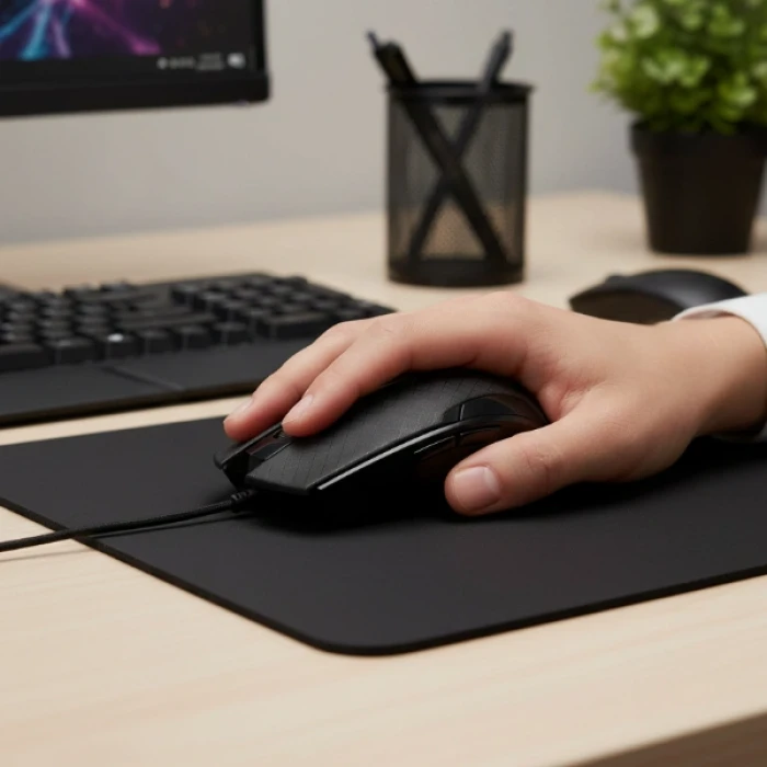 ieg™ Siyah Mat Desenli USB Kablolu 3D Optik Mouse