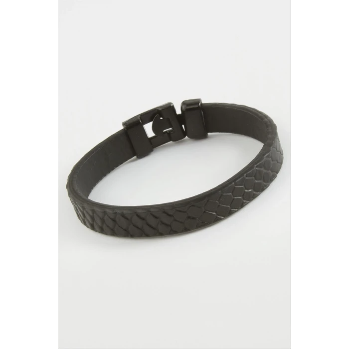 ieg™ Siyah Renkli Kaliteli Suni Deri Bileklik