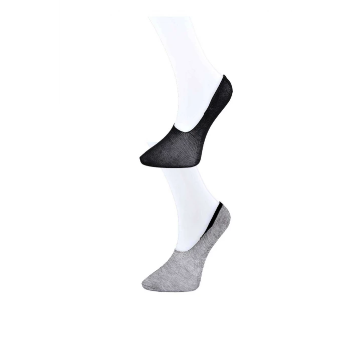 ieg™ Siyah ve Gri Kadın Babet Çorap 15 çift