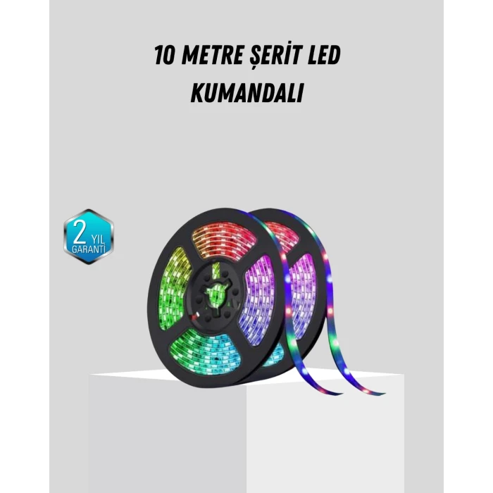 ieg™ Smart Şerit LED Işık – Uzaktan Kumandalı, USB Girişli, Müzik Modlu