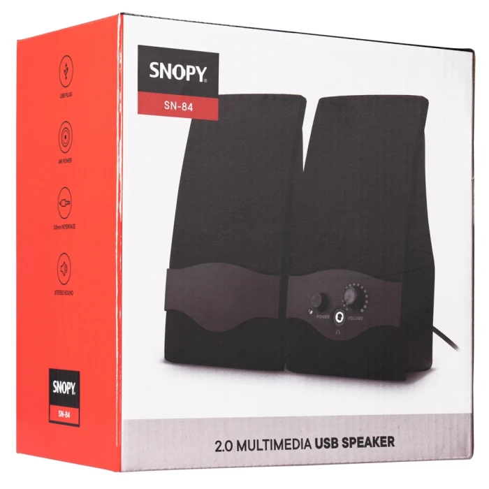 ieg™ Snopy Sn-84 4w 1+1 Masa Üstü Usb Speaker (siyah)(1923)