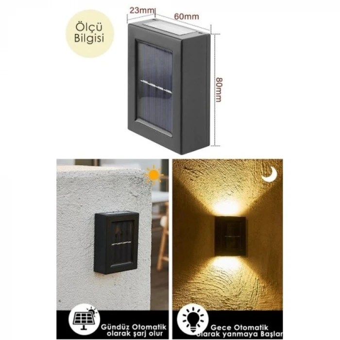 ieg™ Solar Aplik Çift Taraflı Lamba