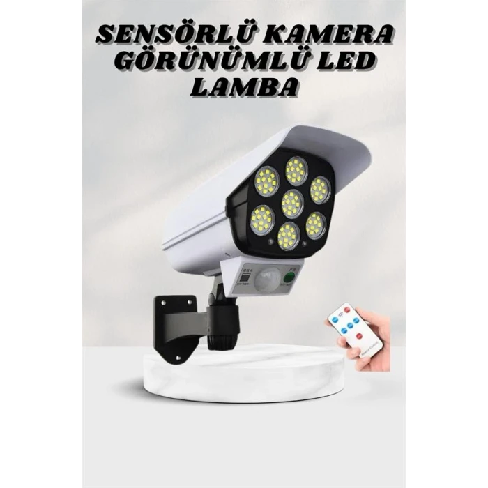 ieg™ Solar Lamba Kamera Görünümlü Duvar Lambası Dönebilen Bahçe Aydınlatması